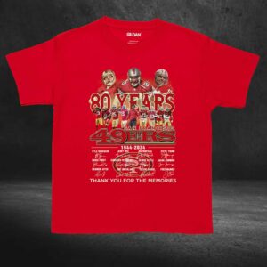 San Francisco 49ers 80 Years Of 1944 – 2024 Thank You For The Memories T-shirt 3 San Francisco 49ers 80 Years Of 1944 2024 Thank You For The Memories T shirt 4