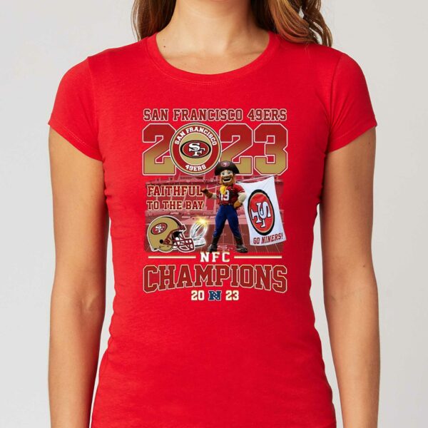 San Francisco 49ers Faithful To The Bay 2023 Nfc Champions T-shirt