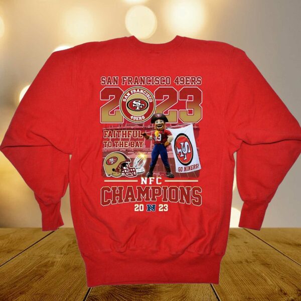 San Francisco 49ers Faithful To The Bay 2023 Nfc Champions T-shirt