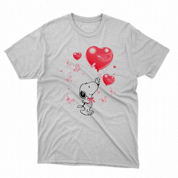 Snoopy Heart Bubbles Butterflies Valentine’s Day Shirt