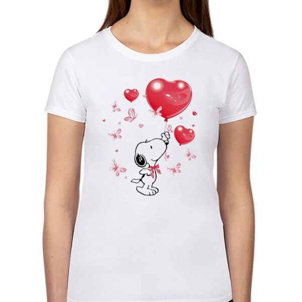 Snoopy Heart Bubbles Butterflies Valentine’s Day Shirt