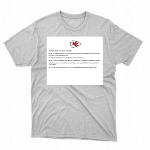 Statement From The Kansas City Chiefs Shirt Statement From The Kansas City Chiefs Shirt