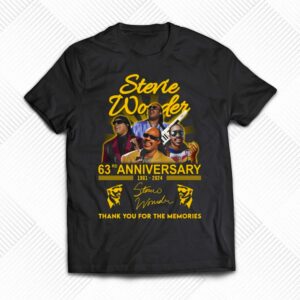 Stevie Wonder 63rd Anniversary 1961-2024 Thank You For The Memories T-shirt Stevie Wonder 63rd Anniversary 1961-2024 Thank You For The Memories T-shirt