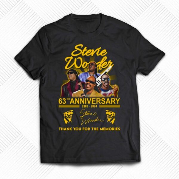 Stevie Wonder 63rd Anniversary 1961-2024 Thank You For The Memories T-shirt