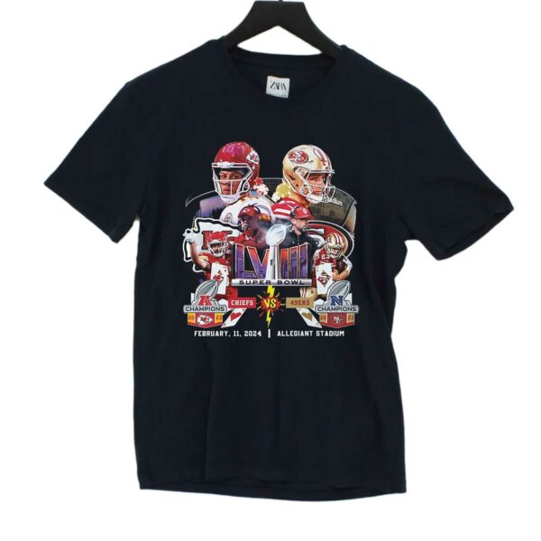 Super Bowl Lviii Kansas City Chiefs Vs San Francisco 49ers February 11 2024 Allegiant Stadium T-shirt