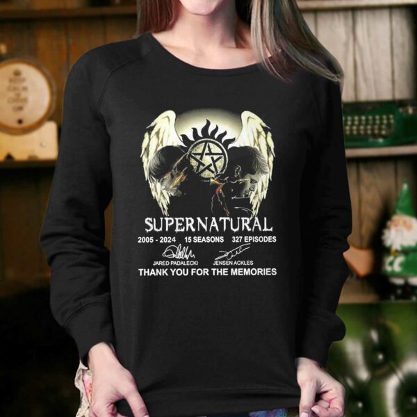 Supernatural 2005-2024 15 Seasons 327 Episodes Thank You For The Memories T-shirt