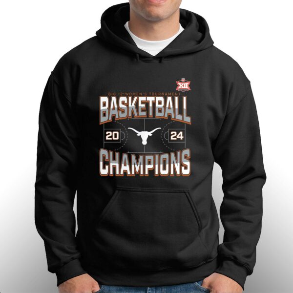 Texas Longhorns 2024 Big 12 Women’s Basketball Conference Tournament Champions Three Pointer T-shirt