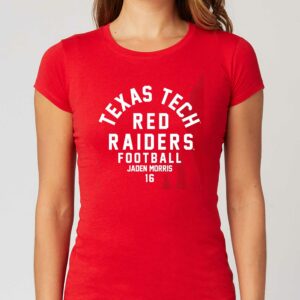 Texas Tech Red Raiders Ncaa Football Jaden Morris T-shirt Texas Tech Red Raiders Ncaa Football Jaden Morris T-shirt