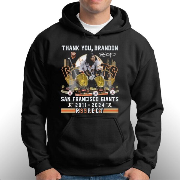 Thank You Brandon San Francisco Giants 2011-2024 R35pect T-shirt