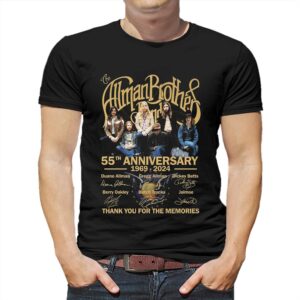 The Allman Brothers Band 55th Anniversary 1969-2024 Thank You For The Memories T-shirt The Allman Brothers Band 55th Anniversary 1969-2024 Thank You For The Memories T-shirt
