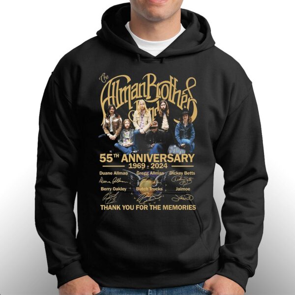 The Allman Brothers Band 55th Anniversary 1969-2024 Thank You For The Memories T-shirt