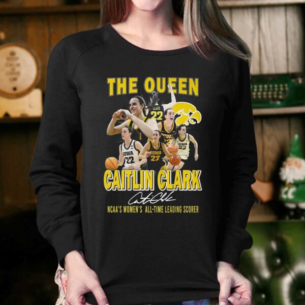 The Queen Caitlin Clark Ncaas Womens All-time Leading Scorer T-shirt