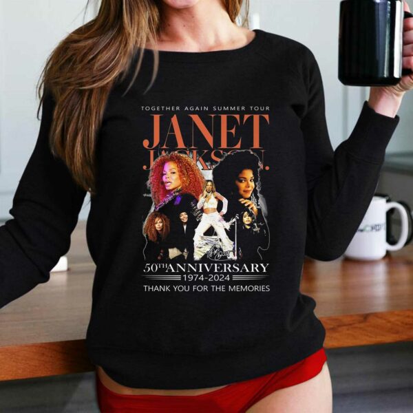 Together Again Summer Tour Janet Jackson 50th Anniversary 1974 – 2024 Thank You For The Memories T-shirt
