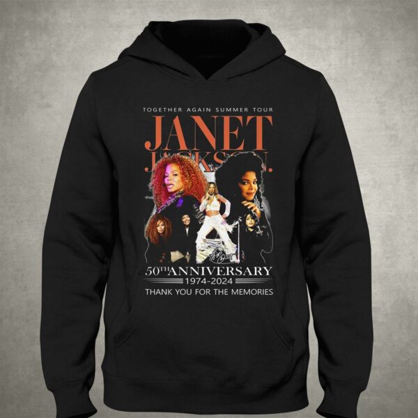 Together Again Summer Tour Janet Jackson 50th Anniversary 1974 – 2024 Thank You For The Memories T-shirt