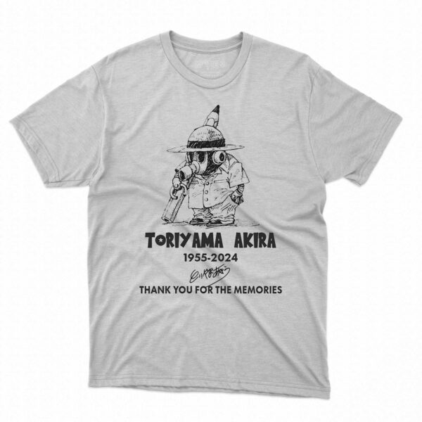 Toriyama Akira 1955-2024 Thank You For The Memories T-shirt