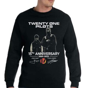 Twenty One Pilots 15th Anniversary 2009-2024 Josh Dun And Tyler Joseph T-shirt 3 Twenty One Pilots 15th Anniversary 2009 2024 Josh Dun And Tyler Joseph T shirt 4
