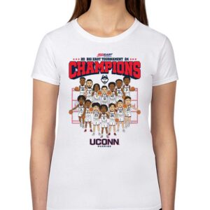 Uconn Ncaa Men’s Basketball 2024 Big East Tournament Champions Team Caricature T-shirt
