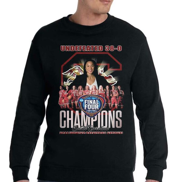 Undefeated 38-0 Champions South Carolina Ncaa Womens Basketball National T-shirt