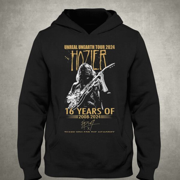 Unreal Unearth Tour 2024 Hozier 16 Years Of 2008-2024 Thank You For The Memories T-shirt