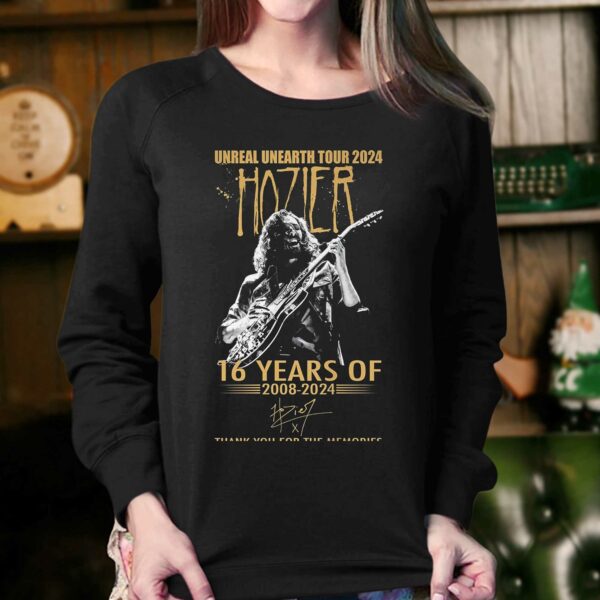 Unreal Unearth Tour 2024 Hozier 16 Years Of 2008-2024 Thank You For The Memories T-shirt