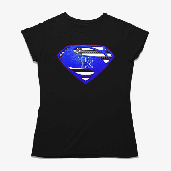 Usa Flag Inside Kentucky Wildcats Superman Shirt