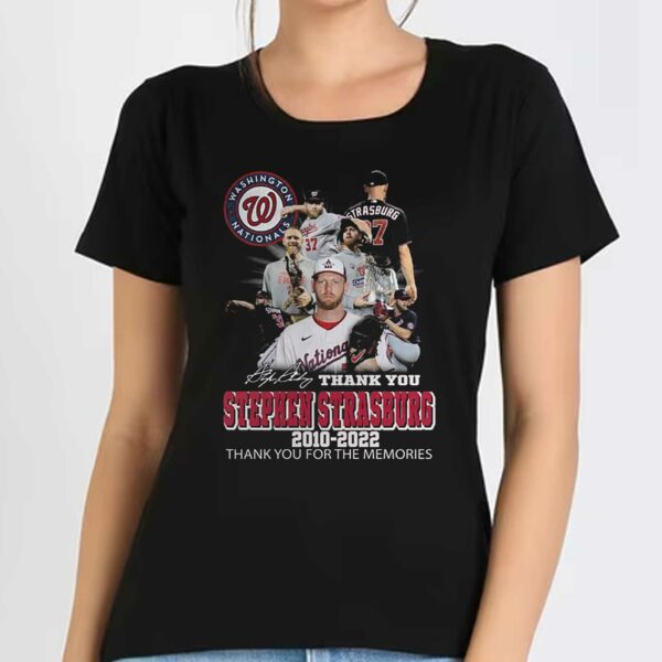 Washington Nationals Thank You Stephen Strasburg 2010-2022 Thank You For The Memories T-shirt