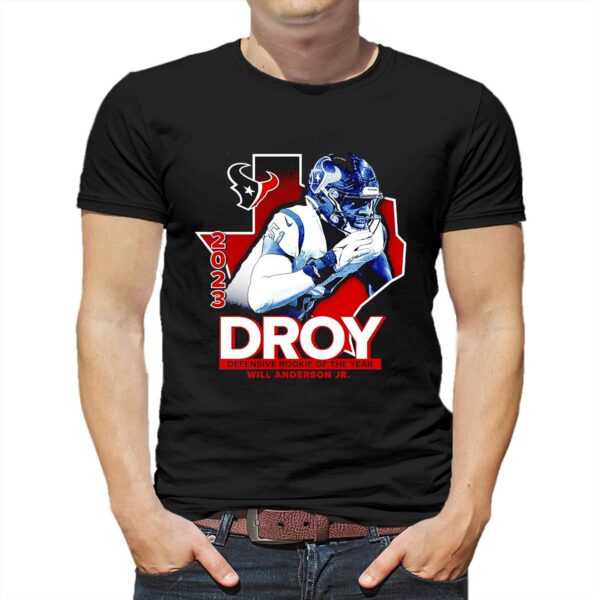 Will Anderson Jr Houston Texans 2023 Droy Defensive Rookie Of The Year Shirt