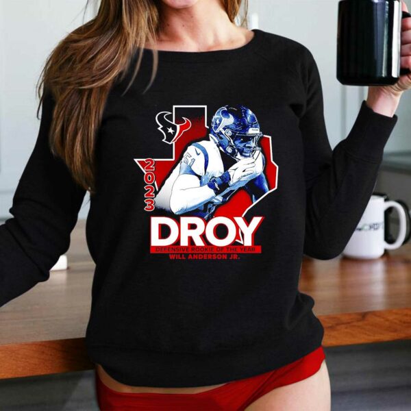 Will Anderson Jr Houston Texans 2023 Droy Defensive Rookie Of The Year Shirt