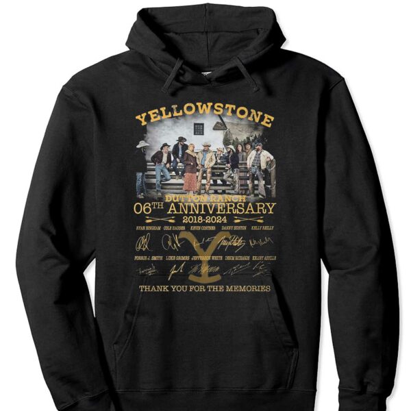 Yellowstone Dutton Ranch 06th Anniversary 2018-2024 Thank You For The Memories T-shirt