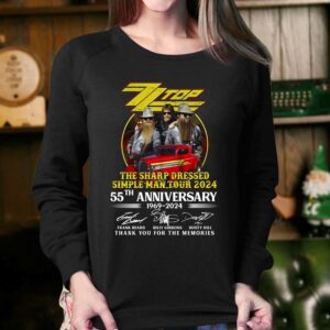 Zz Top Sharp Dressed Simple Man Tour 2024 55th Anniverasry 1969-2024 Thank You T-shirt 3 Zz Top Sharp Dressed Simple Man Tour 2024 55th Anniverasry 1969 2024 Thank You T shirt 4