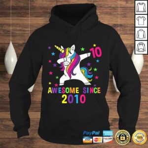 10th Birthday Dabbing Unicorn Awesome Since 2010 Party Tee T-Shirt 3 10th Birthday Dabbing Unicorn Awesome Since 2010 Party Tee T Shirt 4