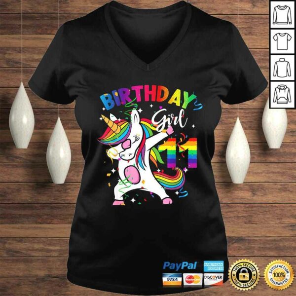 11 Year Old Kid 11th Birthday Gift Dabbing Unicorn T-shirt