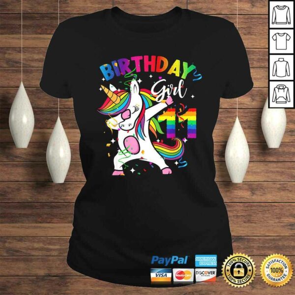 11 Year Old Kid 11th Birthday Gift Dabbing Unicorn T-shirt