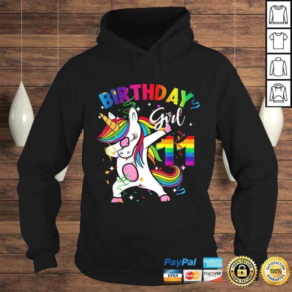 11 Year Old Kid 11th Birthday Gift Dabbing Unicorn T-shirt