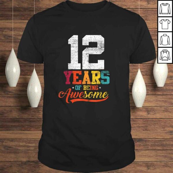 12 Years Of Being Awesome Gifts 12 Years Old 12th Birthday TShirt