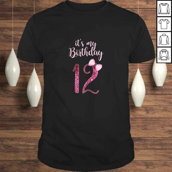 12th Birthday Girl Shirt  Cute 12 Years Old Bday Party Gift