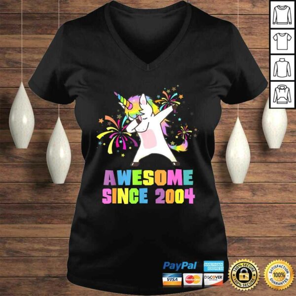 16 Years Old 16th Birthday Awesome Since 2004 Unicorn Tee Shirt