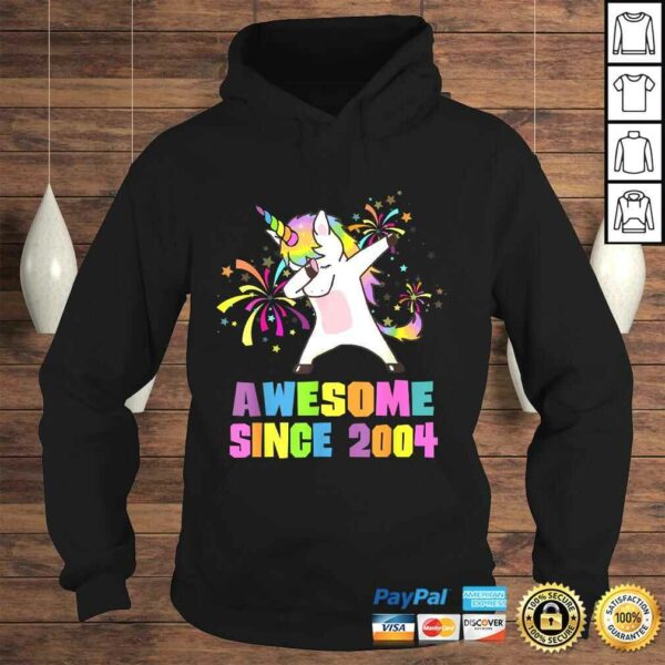 16 Years Old 16th Birthday Awesome Since 2004 Unicorn Tee Shirt