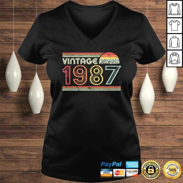 1987 Vintage Shirt, Birthday Gift Tee. Retro Style Gift Top