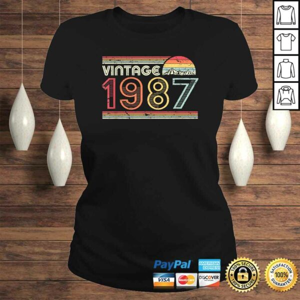 1987 Vintage Shirt, Birthday Gift Tee. Retro Style Gift Top