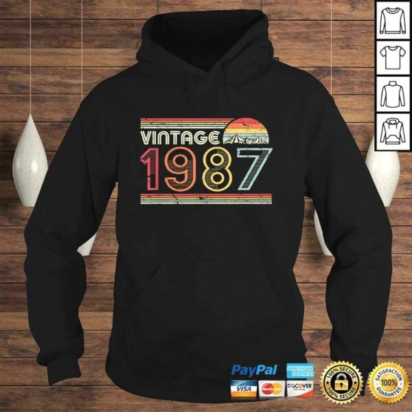 1987 Vintage Shirt, Birthday Gift Tee. Retro Style Gift Top