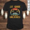 1st Grade Level Unlocked Gamer First Day Of School Boys Tee Shirt
