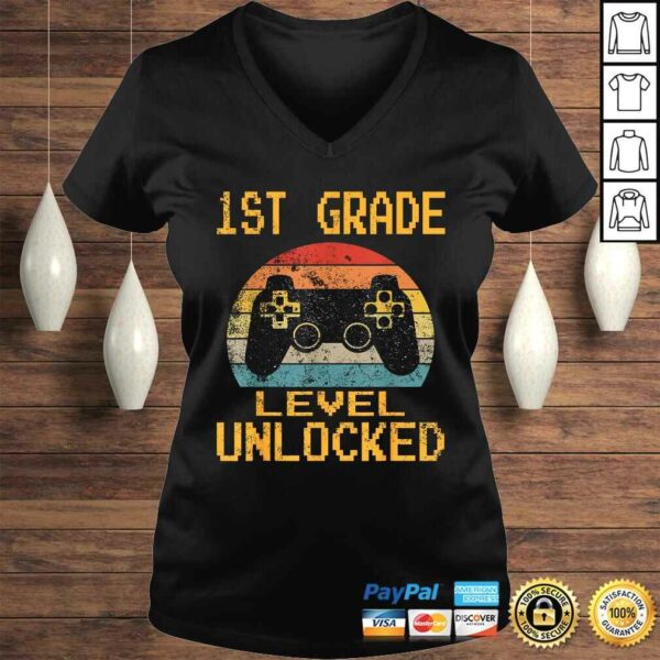 1st Grade Level Unlocked Gamer First Day Of School Boys Tee Shirt