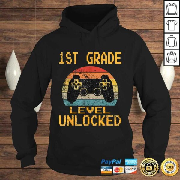 1st Grade Level Unlocked Gamer First Day Of School Boys Tee Shirt