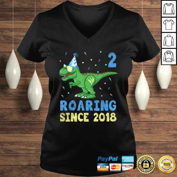 2 Year Old Shirt 2nd Birthday Boy Toddler Dinosaur Kids TShirt