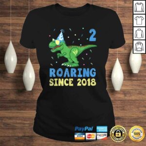 2 Year Old Shirt 2nd Birthday Boy Toddler Dinosaur Kids TShirt 3