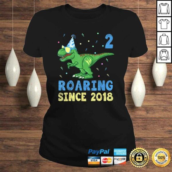 2 Year Old Shirt 2nd Birthday Boy Toddler Dinosaur Kids TShirt