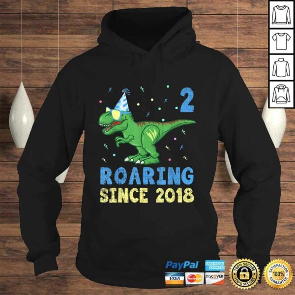 2 Year Old Shirt 2nd Birthday Boy Toddler Dinosaur Kids TShirt