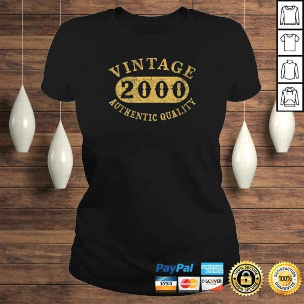 20 years old 20th Birthday Anniversary Gift Vintage 2000 TShirt