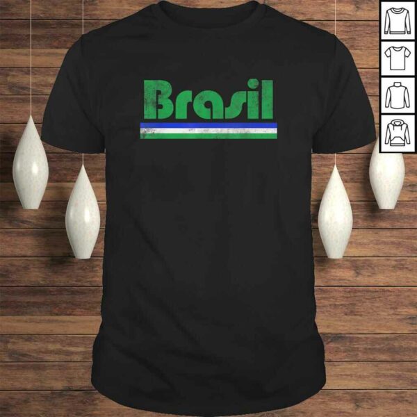 2020 Brasil Brazil Fan Retro Vintage Flag TShirt